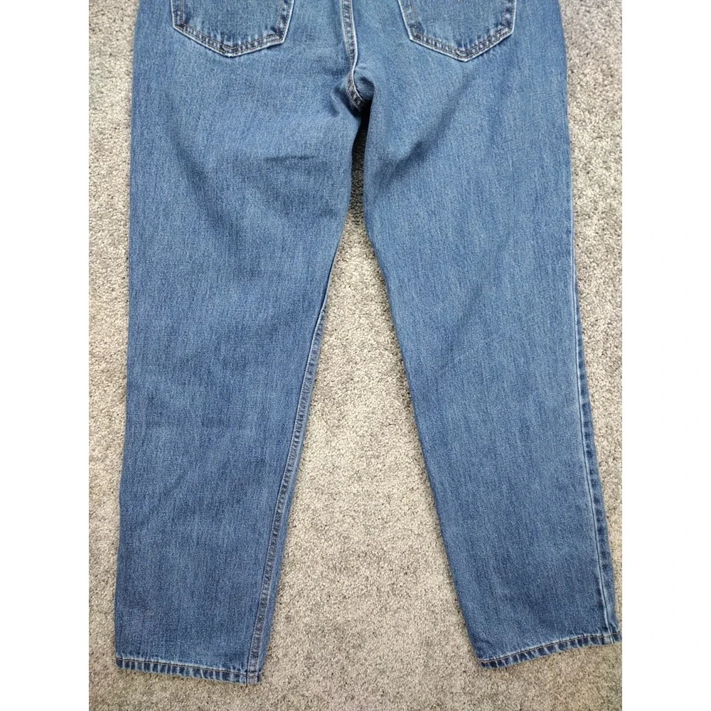 Levi's Mens 550 32x34 Leather Patched Jeans 100% Cotton Classic Minimalist Pants